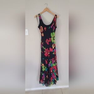 Jones New York Black Floral Maxi Dress